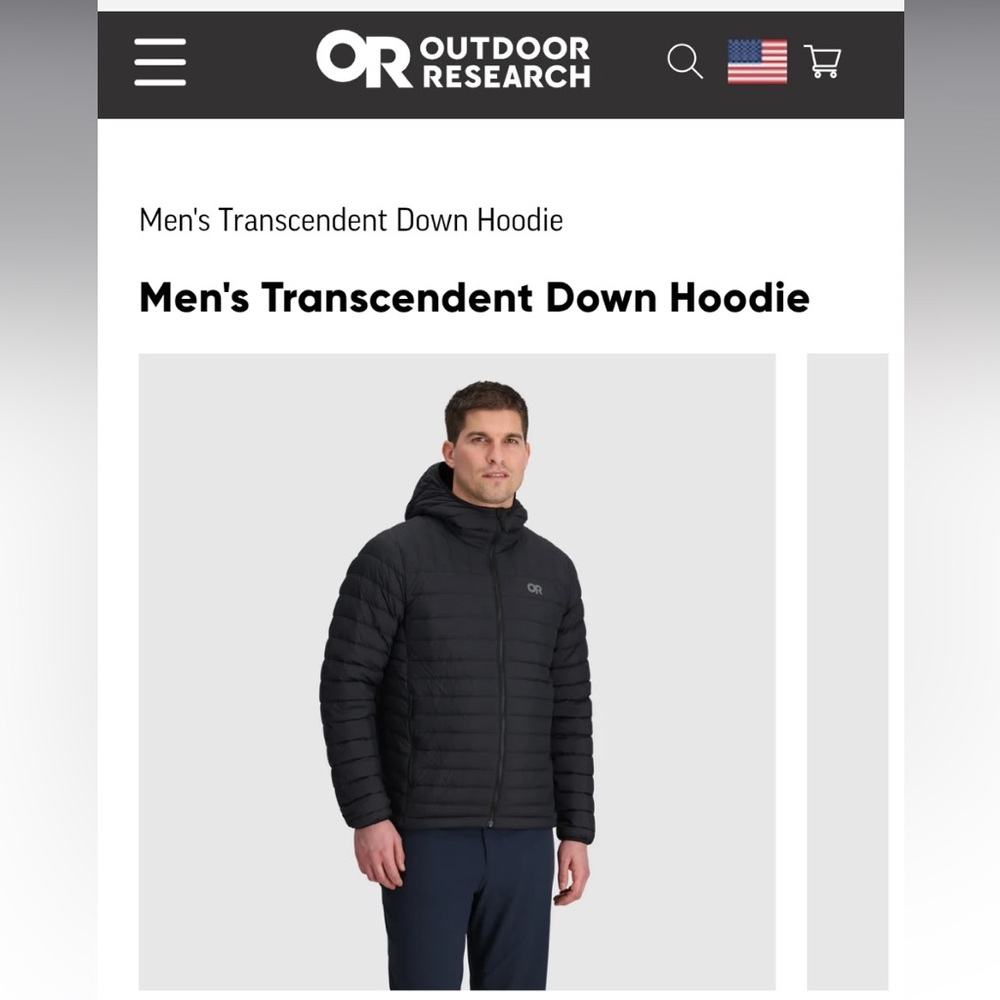 OR (OUTDOOR RESEARCH Black Puffer Jacket - Picture 6 of 6